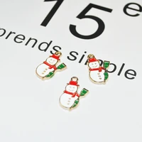 20pcslot drop oil charms christmas snowman jewelry finding for jewelry making bracelet necklace earrings diy