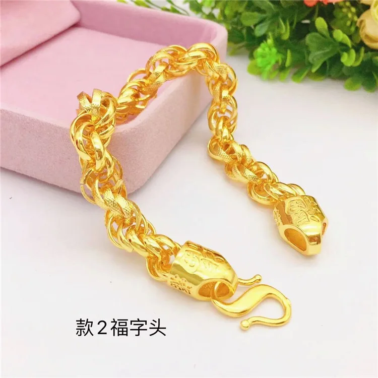 Золотой жилет AU999 плоский кнут голова дракона золотой браслет из настоящего