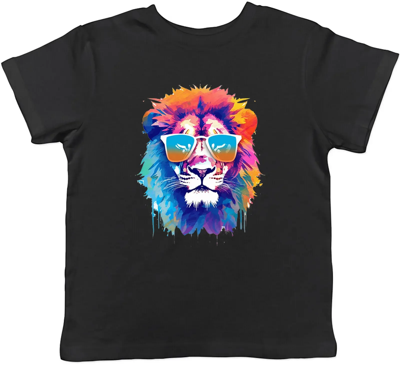 Majestic Lion Kids T-Shirt Sunglasses Mane Fierce Childrens Boys Girls Gift