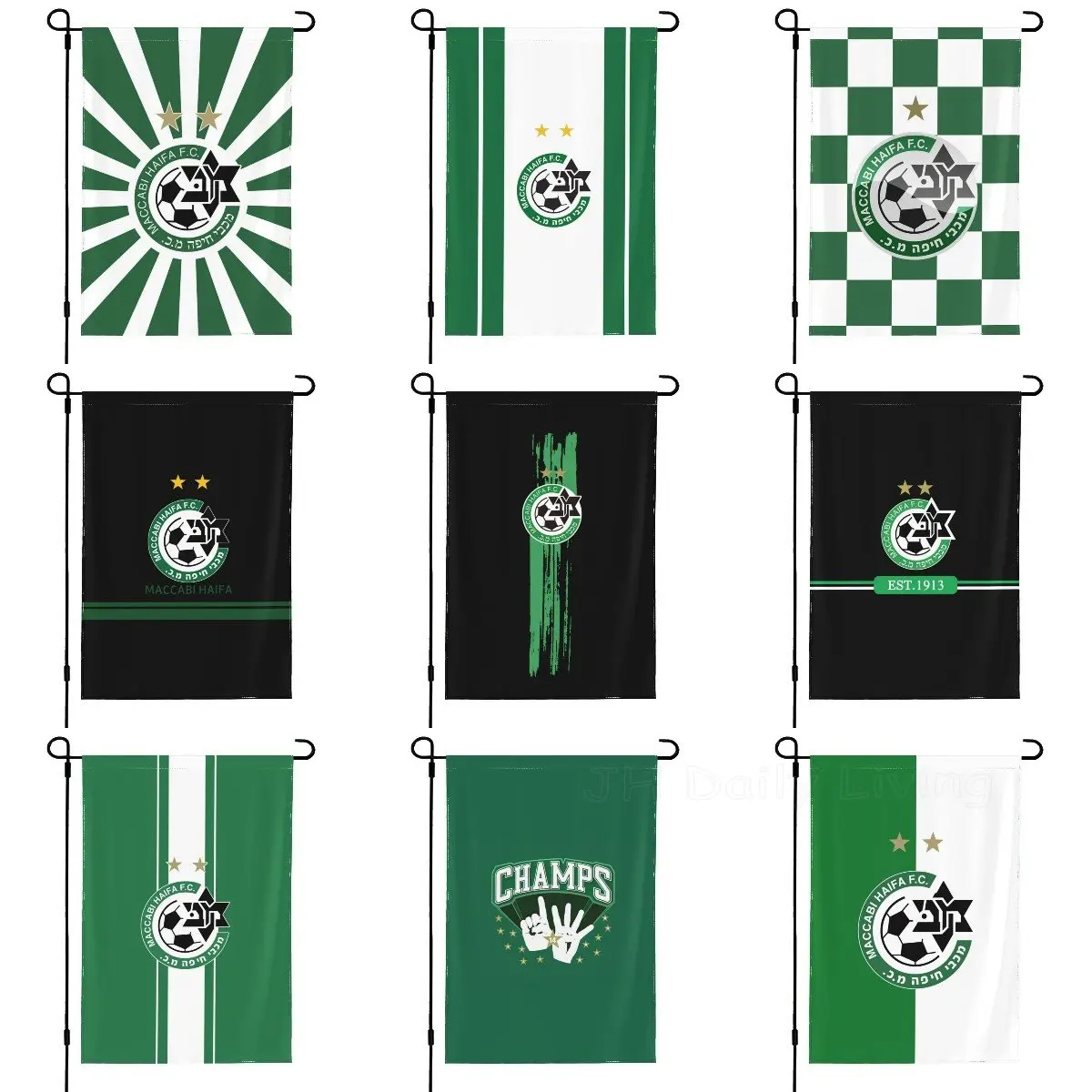 

Maccabi Haifa Fc Garden Flag Double-sided Printing Decor Yard Banner Holiday Flag Party Outdoor Home Garden Signs 12.5x18 Inch