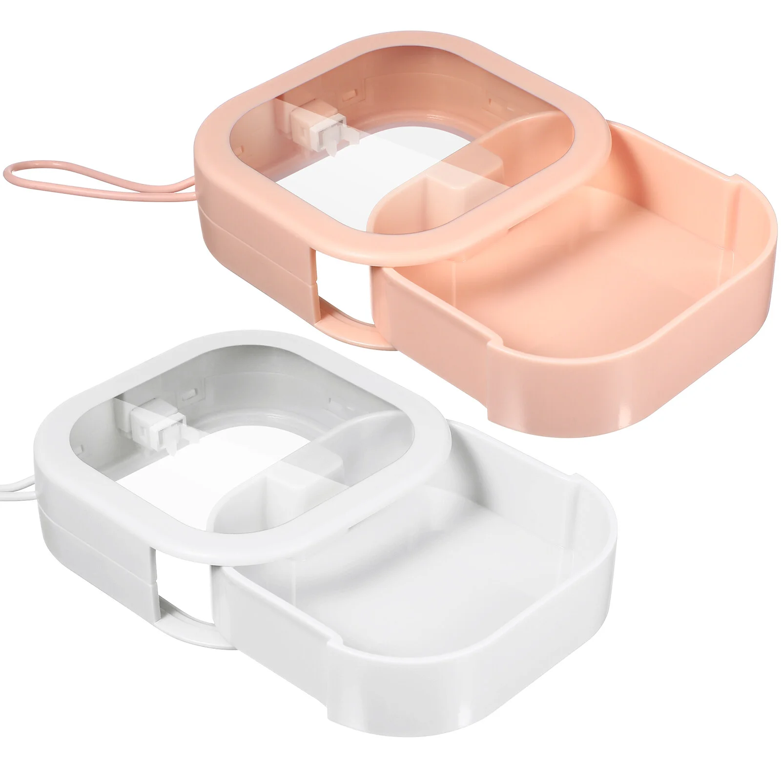 

2 Pcs Desktop Organizers Small Multifunctional Storage Boxes False Teeth Containers