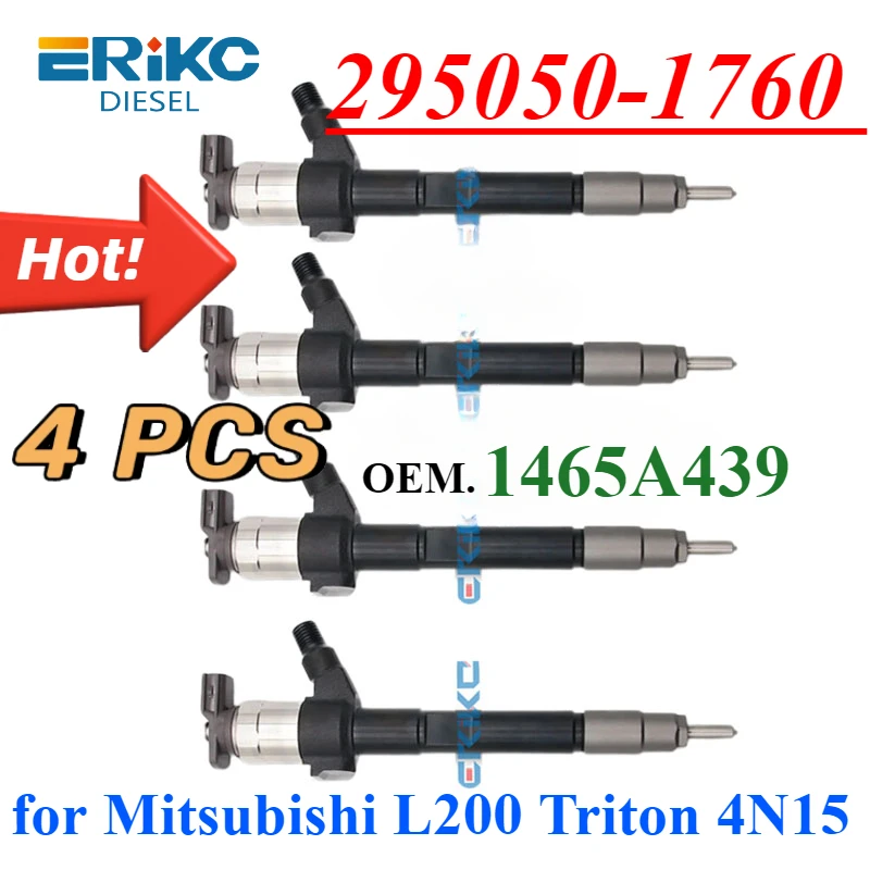 4 шт. 295050-1760 новый топливный инжектор с общей топливной магистралью 2950501760 для