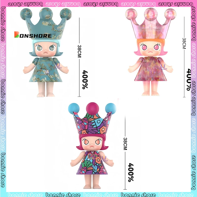 Popmart SPACE MOLLY ОРИГИНАЛЬНАЯ серия фигурка MEGA Bailemen Meilin Jiachen Minion аниме фигурки модель