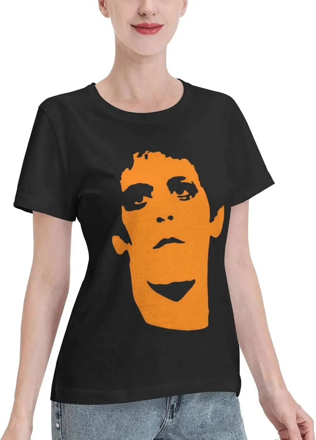 Женская футболка с коротким рукавом и круглым вырезом