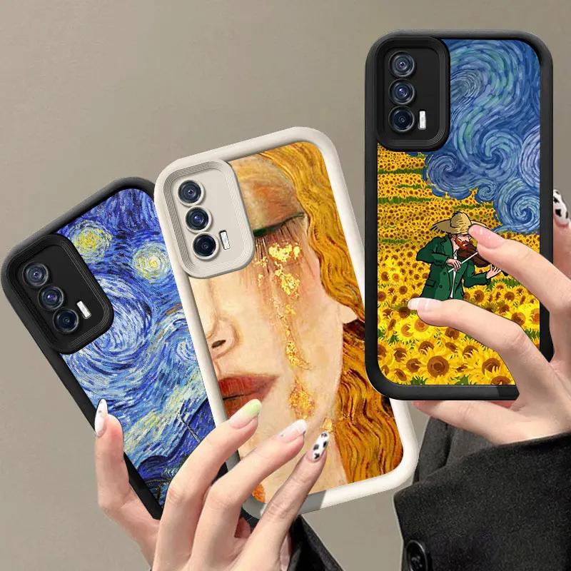 Art Van Gogh Phone Case For VIVO V30 X80 X90 X100 Pro V29E V30E V40 Y75 Y78 Y100 5G Y02 Y17 Y22 Y76 S Y03 Y21 Y27 Y28 Y35