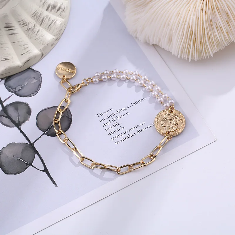 

Ins Butterfly Pendant Pearl Bracelet feminine temperament simple complex bts for woman