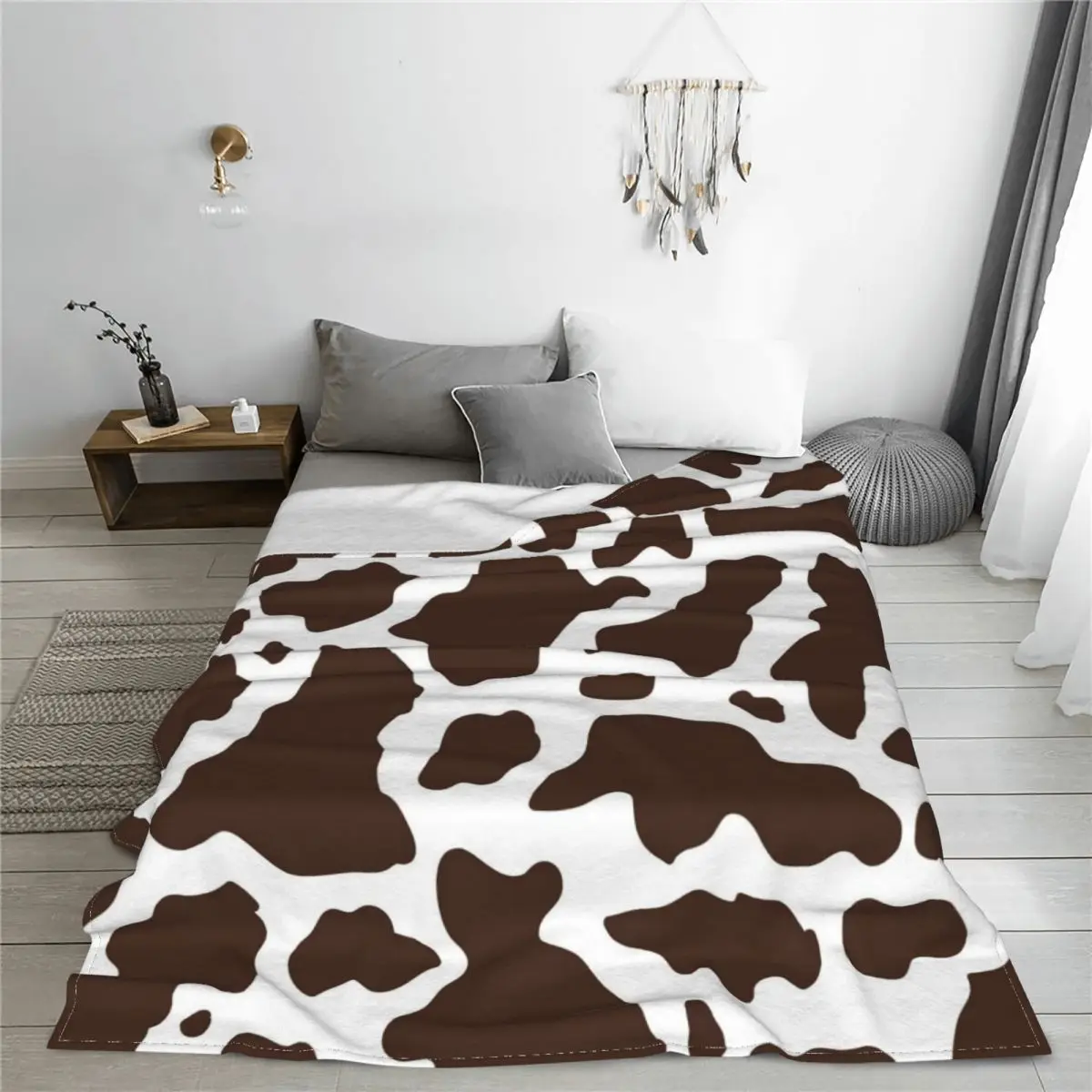 

Бычья кожа, весна/осень, черно-белые дышащие мягкие одеяла для кровати