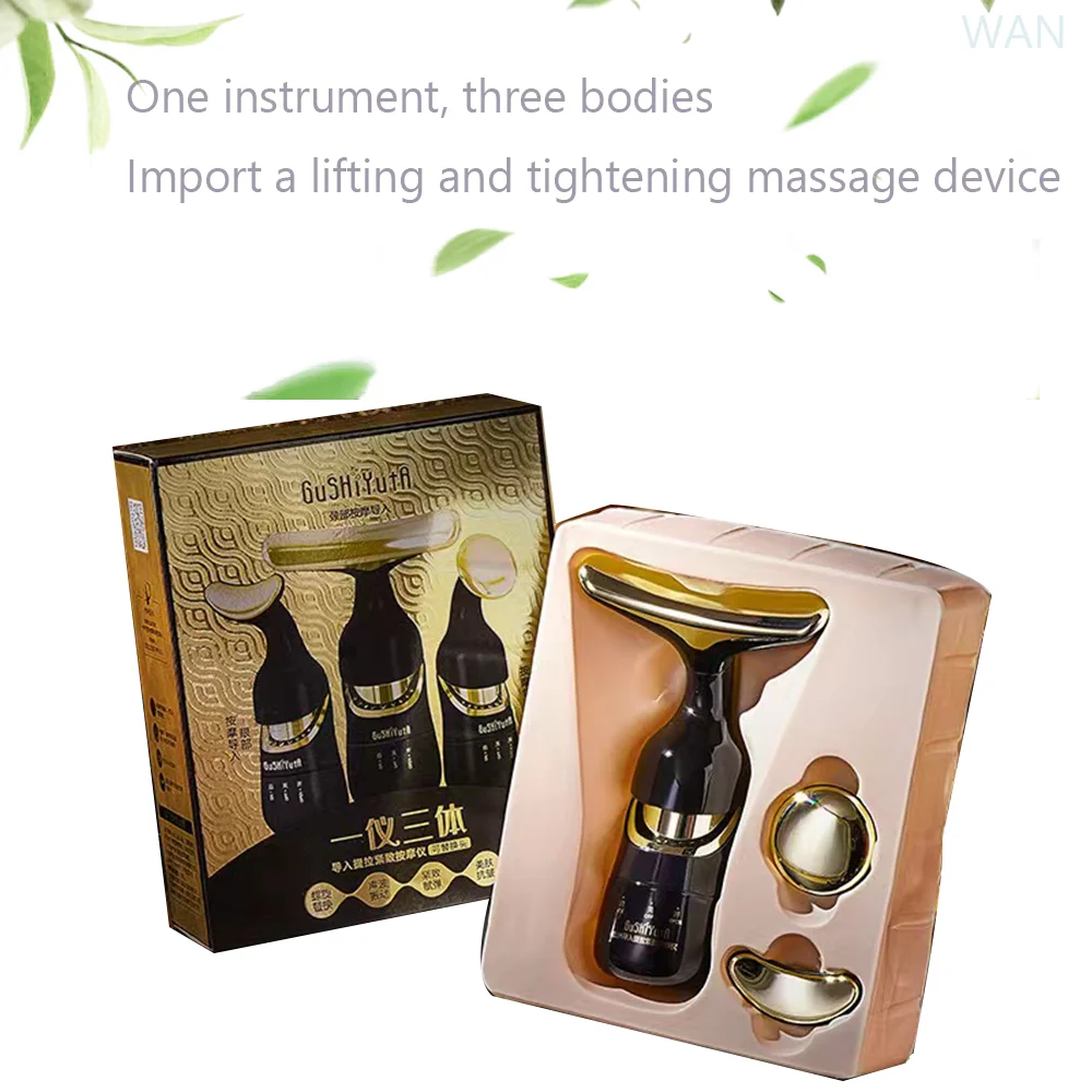 

3 In 1 Face Massager Neck Facial Eye Massage Introducer Microcurrent Skin Rejuvenation Anti Aging Beauty Device Facial Face lif