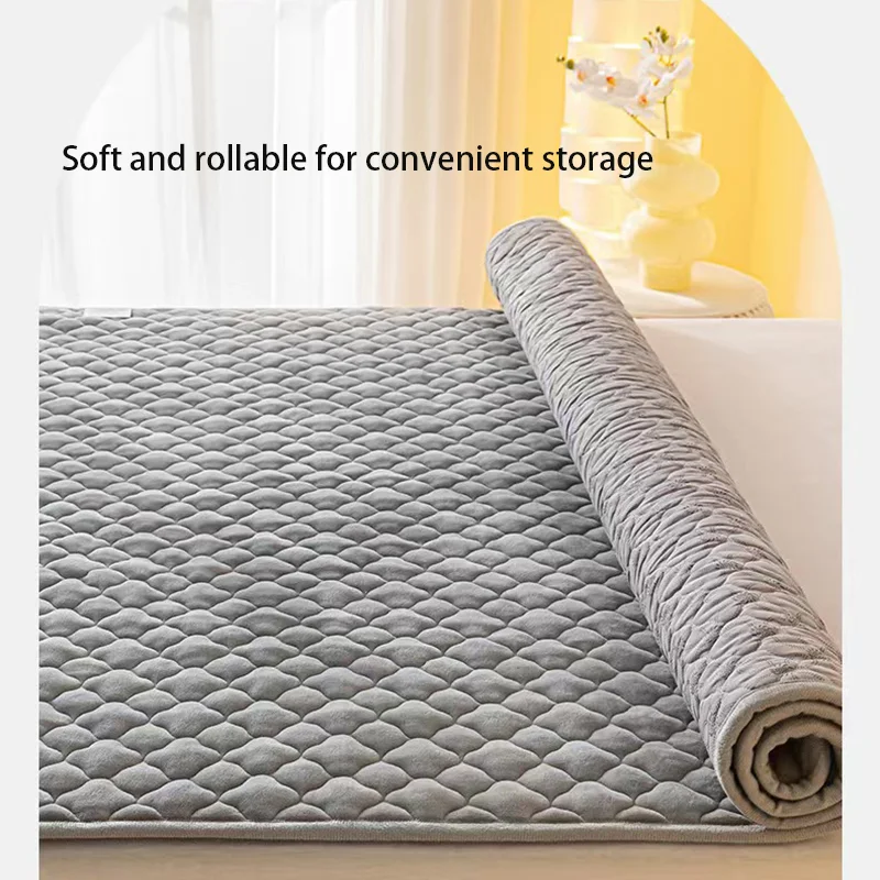 Зимние теплые молочные бархатные наматрасники Толстые для кровати Покрывало