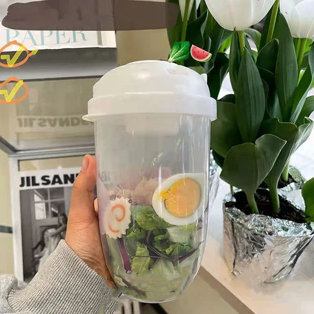 

Портативная Чашка Для Салата С Ложкой, Набор Для Завтрака, Школьный Ланч-бокс, Контейнер Для Хранения Еды, Коробка Для Бенто