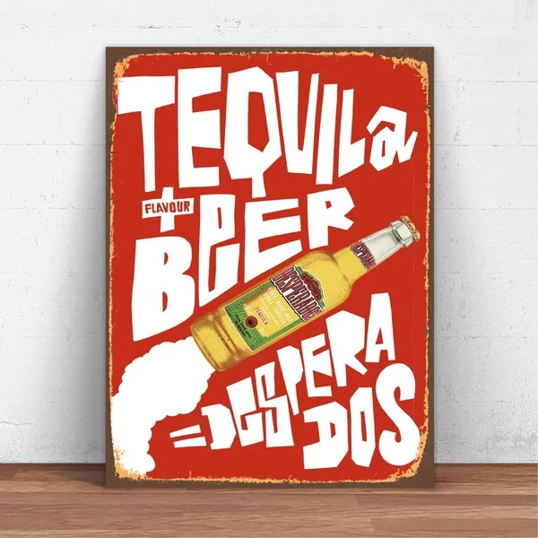 

Letreros de lata de Metal para decoración de pared, cartel de cerveza, Bar, Pub, cueva, Vintage, Desperados