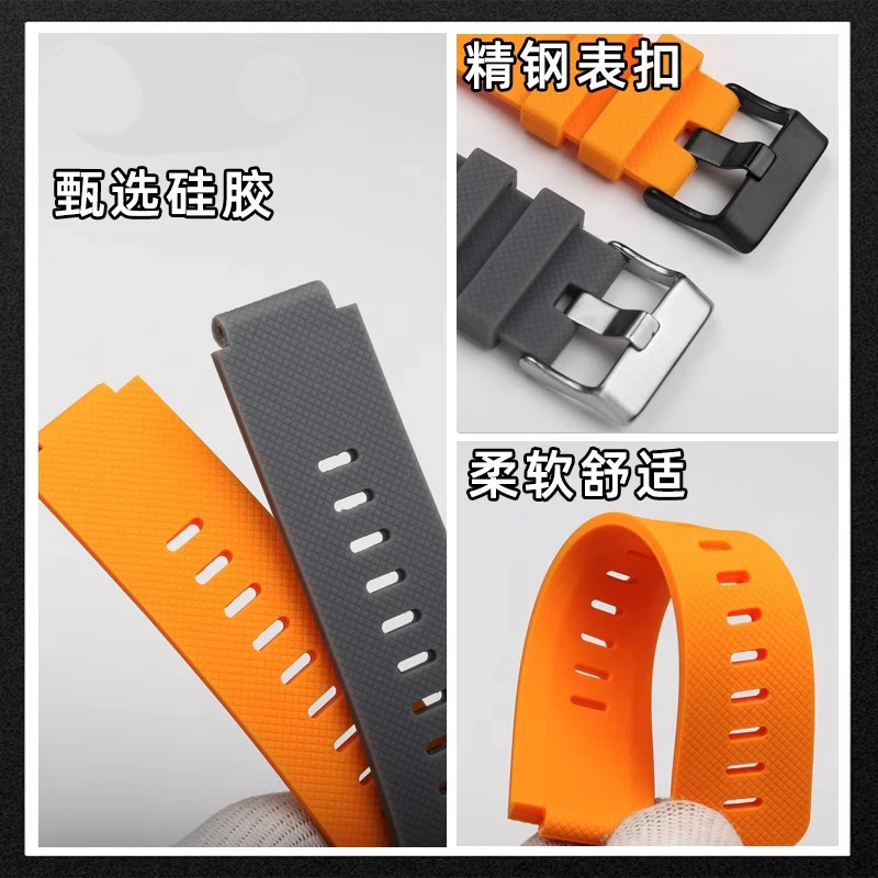 Ремешок силиконовый для Casio A158/A159/A168/A169E/AE1200/1300 резиновый выпуклый шарнир