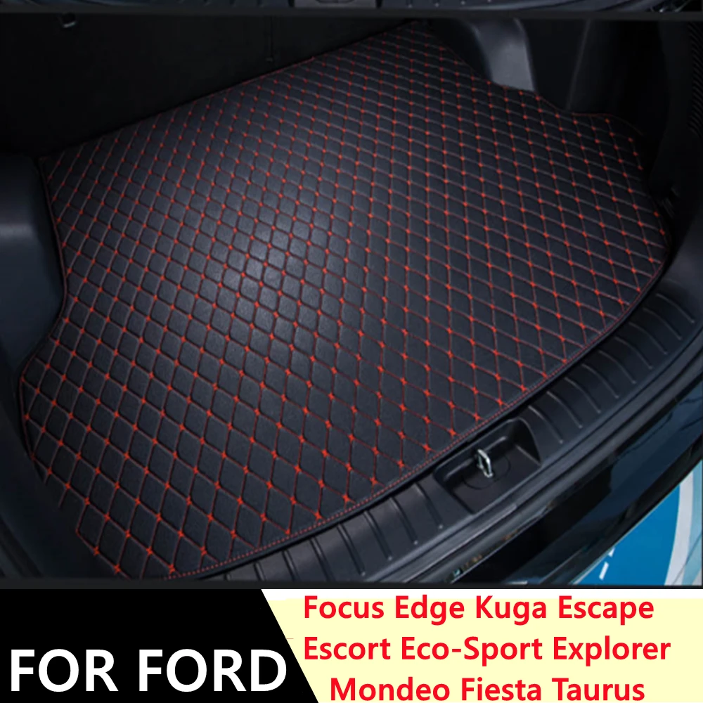 

Car Trunk Mat For FORD Focus Edge Kuga Escape Escort Mustang Eco-SportXPE Rear Cargo Cover Carpet Pad AUTO Tail Parts Boot Liner