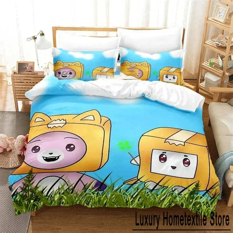 3D мультфильм Foxy Boxy Lanky-box комплект постельного белья пододеяльник спальня