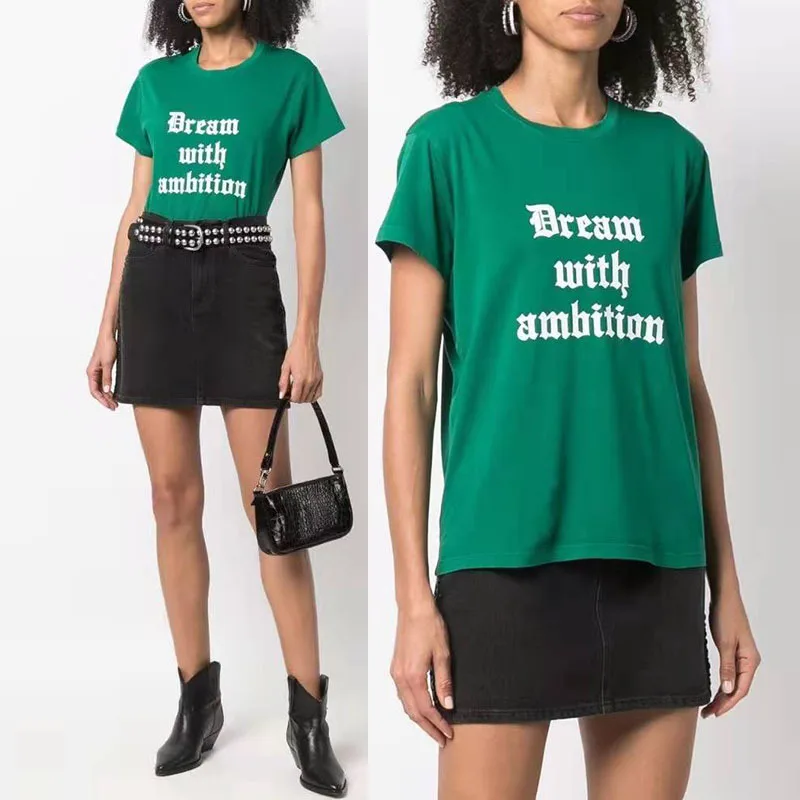 

New T Shirt for Women Cotton Summer Tops for Women Casual O-Neck Ladies Tops Tshirts New Zadig Voltaire Tshirts for Women Girls