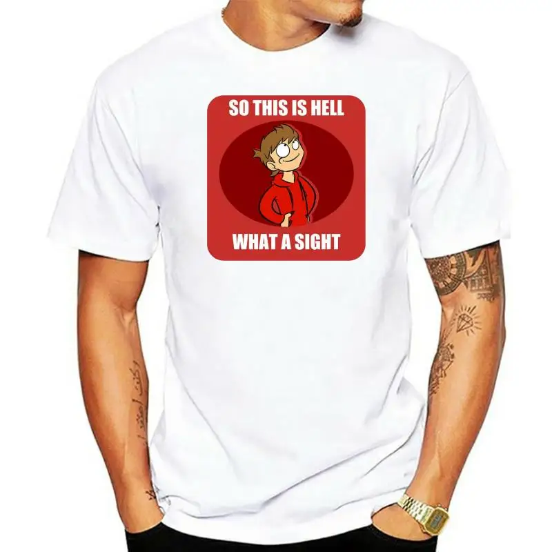 Men tshirt Short sleeve EDDSWORLD TORD SO THIS IS HELL T SHIRT AND MORE Slim Fit Shirt tee tops Women t-shirt