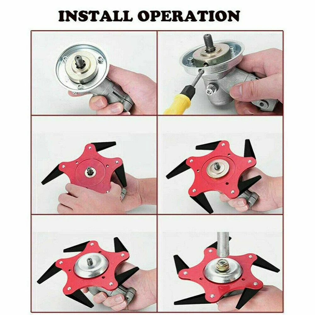 

8Pcs Blade Adapter Attachment Maintenance Kit Strimmer Brush Cutter Gearbox Blade Nut Metal Replacement Fixing Kit