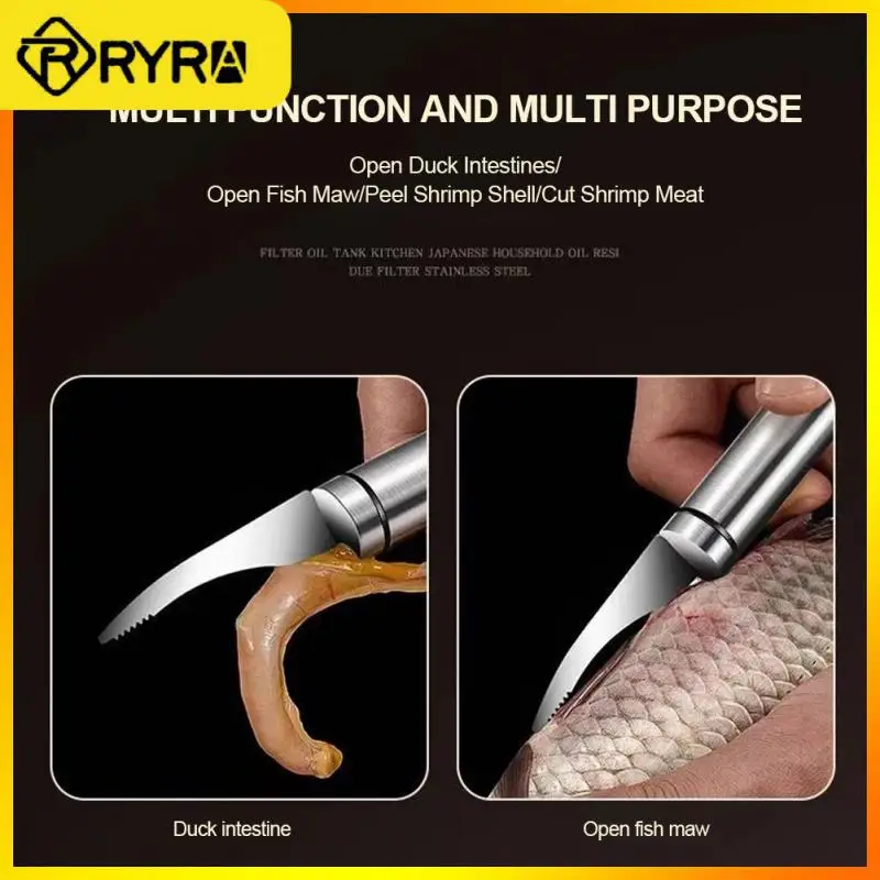 

2/4/5PCS Stainless Steel Shrimp Line Cutter 2023 Shrimp Peeler Multifunctional Scraping Tool 6 In 1 Kitchen Accessories