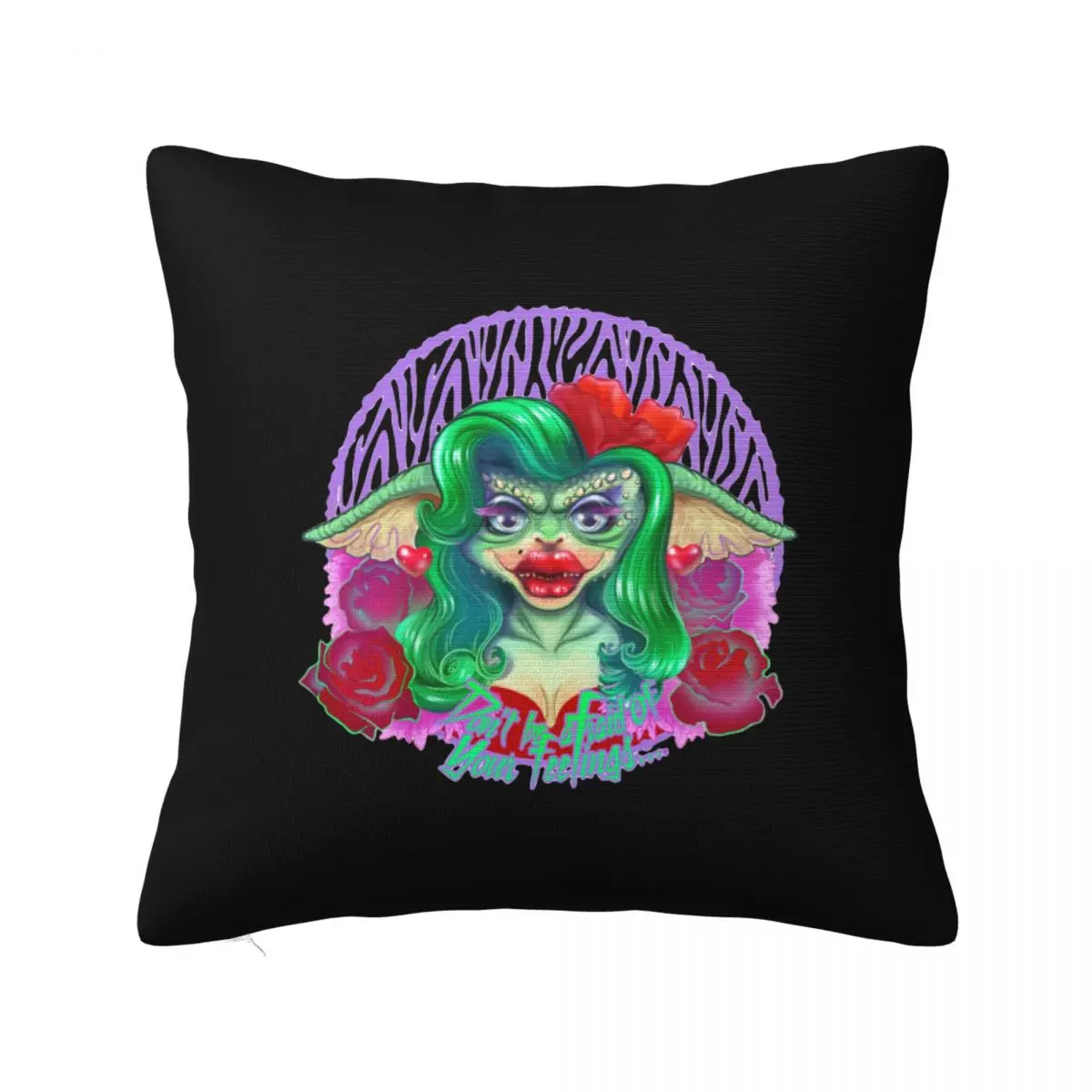 

Don't Be Afraid Of Your Feelings Gremlins Pillowcase Soft Fabric Cushion Cover Movies Throw Pillow Case Cover Home Zippered 18"