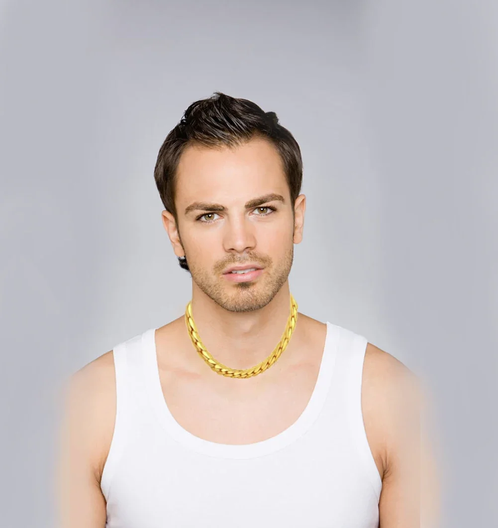 Showfay 20 дюймов 18K позолоченные 5 мм Цепные браслеты ожерелье для женщин и мужчин