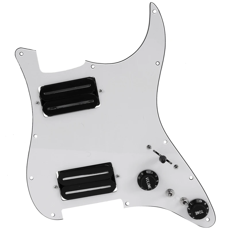 

Hot AD-Double Coil Electric Guitar Pickguard Pickup Loaded Prewired Scratch Plate 3-Segment Switch Suitable For ST Guitar