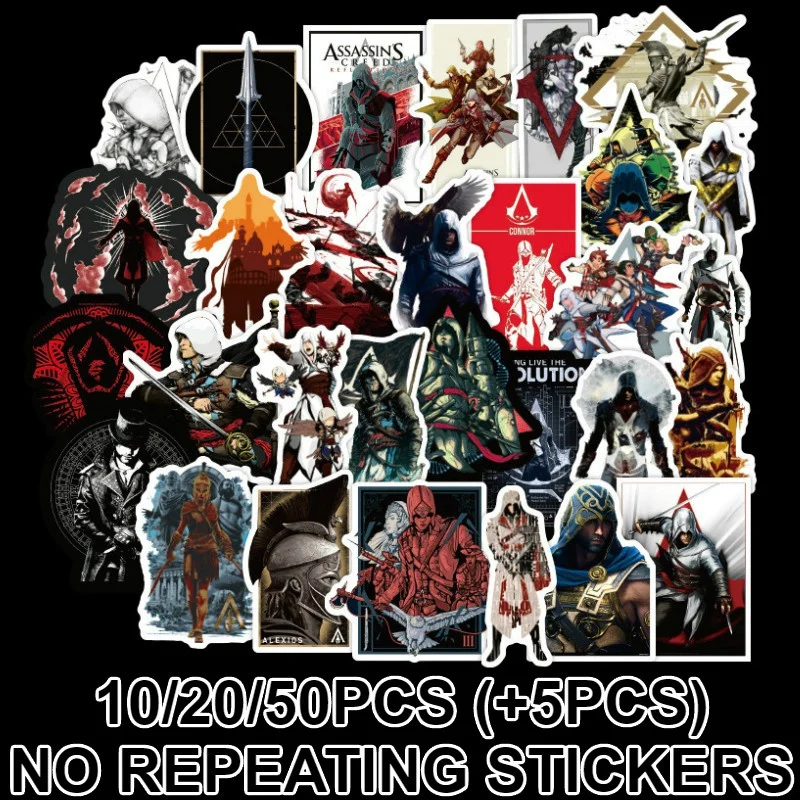 

Assassin's Creed American Drama Stickers Game Graffiti Sticker 10/20/50pcs