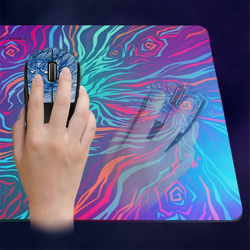 

1pc Games Mousepad Streamer Rainbow Phantom Coating Coating Game Oversized Size Non-lock Edge fps Gaming Game Mousepad