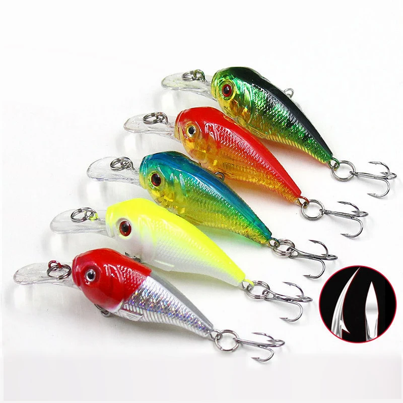 

Mini 5.5g 6cm Minnow Fishing Lure Crankbaits Fishing Hard Lure Colorful Paint Bass Wobblers For Trolling Artificial Bait