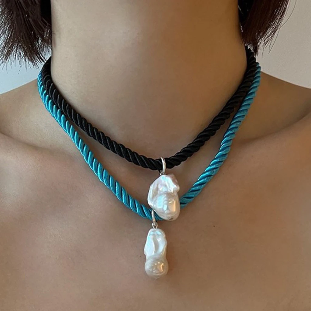 Женское Ожерелье с натуральным жемчугом в стиле барокко