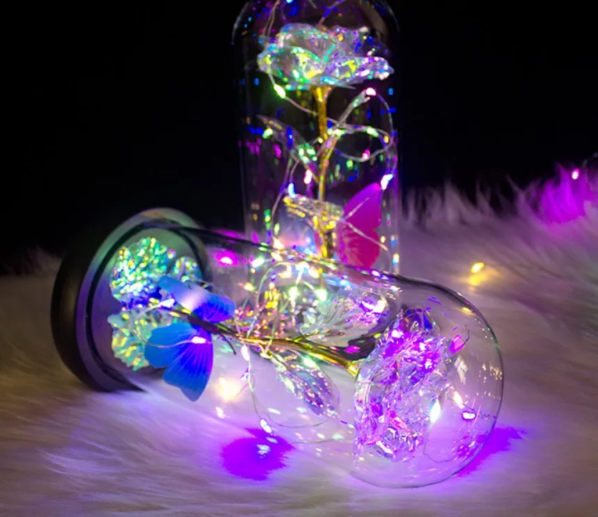 AYOYO OEM Роза День матери подарок для Золотая фольга вечный цветок стеклянное