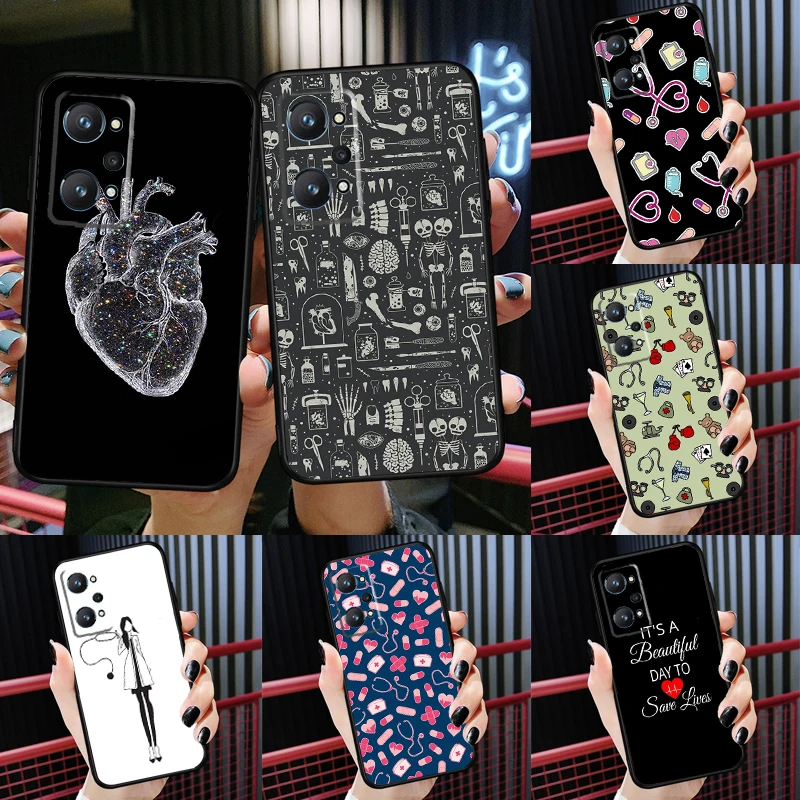 

Medical Medicine For OnePlus 10 Pro 9 Pro 9R Nord2 Case For Realme 8 9 Pro 8i 9i GT Neo 2 3 GT Master Cover