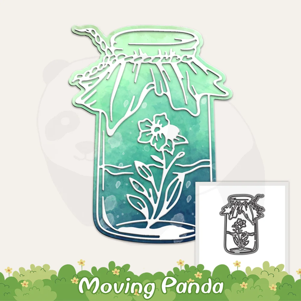 

Мини Металлические Вырубные штампы в виде весенней бутылки с цветами, без штампов для рукоделия, штампы для скрапбукинга, искусственные декоративные штампы для альбомов