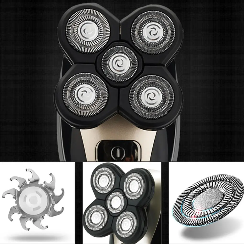 

5-In-1 Electric Beard Shaver Shaving Machine 3W Rechargeable Hair Trimmer Clipper Waterproof For Men Home Travel Grooming Kit