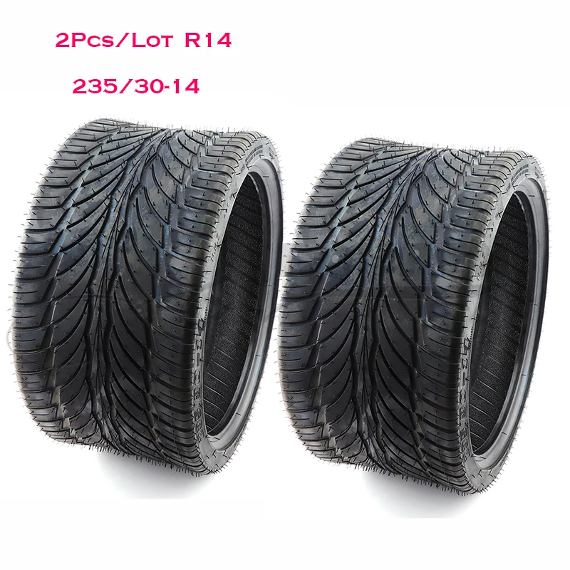 

2Pcs/Lot R14 Tubeless Tire Tyre 235/30-14 Flat Running rubber For 200cc 250ccATV QUAD Buggy