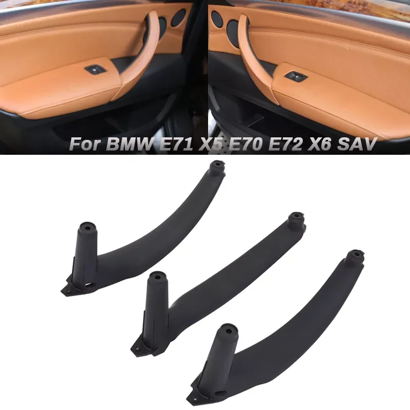 

AUTO PARTS Inner Door Panel Handle Pull Trim Cover For BMW E70 X5 E71 X6 E72 Front Rear Left Right Armrest Interior Door Handle
