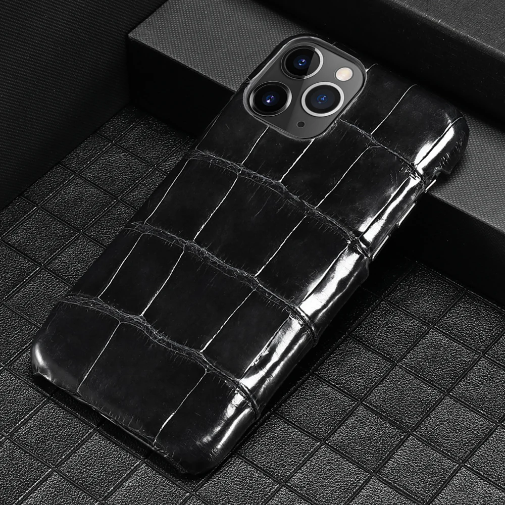 

Original Luxury Crocodile Leather case For iphone 12 pro max 11 13 pro Max xs max xr 8 plus 7 genuine leather covers
