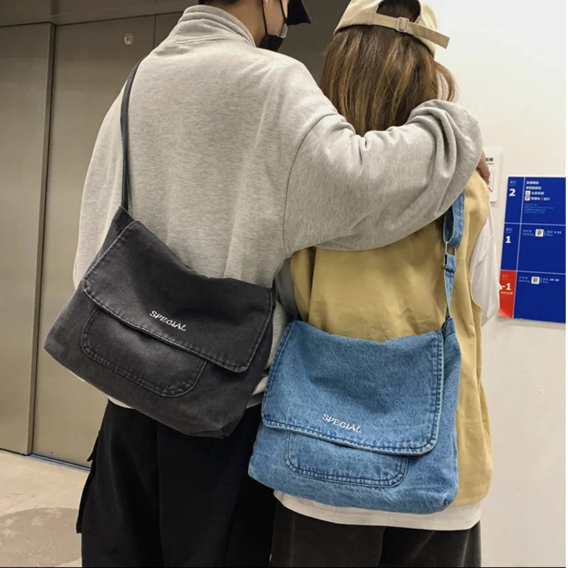 

Cowboy Crossbody Bag Unisex Fashion Shoulder Bag Casual Messenger Bags High Quality Teenager DenimPhone Pack Purse