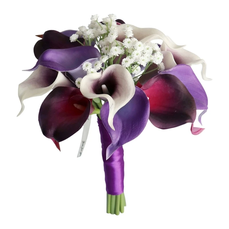 

Wedding Bouquet for Bride Bridesmaid Calla-Lily Artificial Flower Tossing Flower