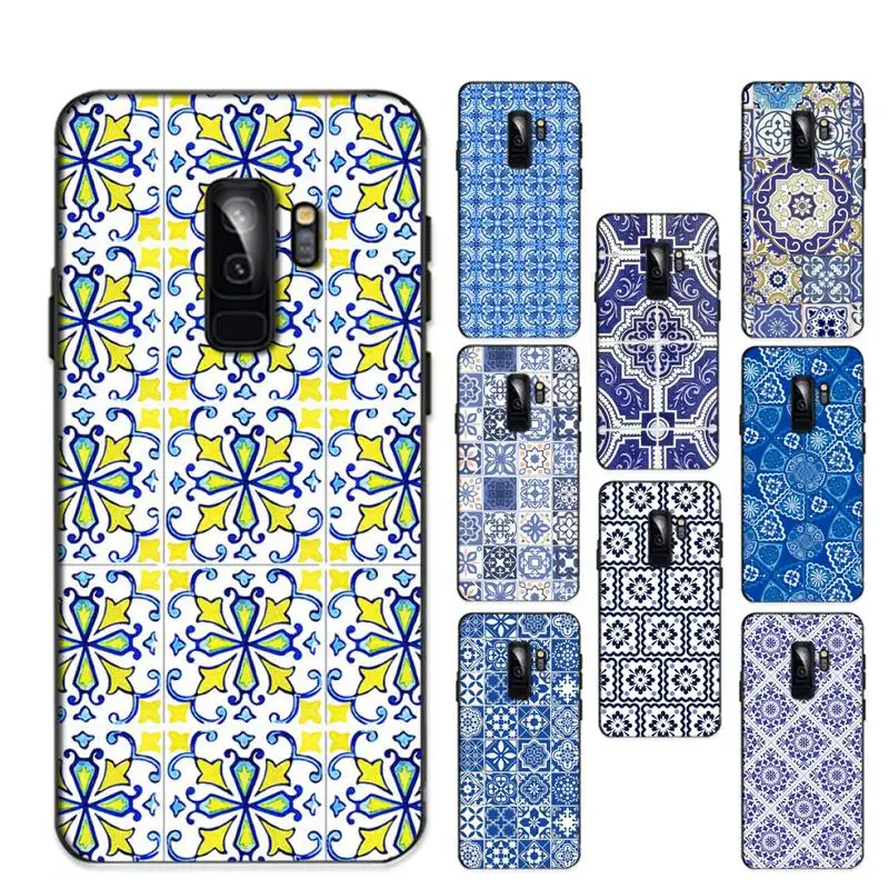 

Portuguese Glazed Tiles Phone Case For Samsung Galaxy S 20lite S21 S21ULTRA s20 s20plus for S21plus 20UlTRA