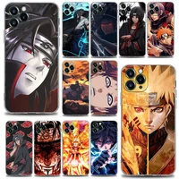 naruto clear phone case for iphone 11 12 13 pro max 7 8 se xr xs max 5 6 6s plus soft silicone cover uchiha sasuke itachi anime