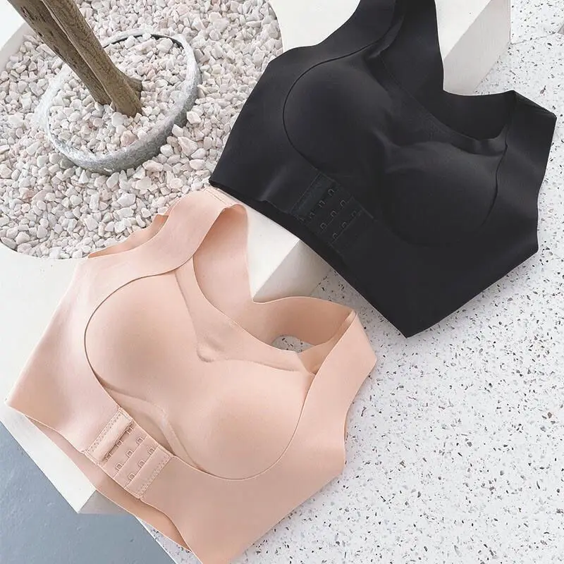 

Plus Size Front buckle Bra with Padding Women Push Up Bralette Seamless Top Wireless Lingerie underwear 606