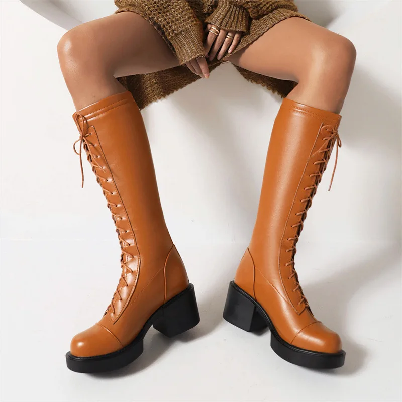 

Women's Rubber Boots Clogs Platform Female Shoes Back Zip Round Toe Zipper Winter Footwear Sexy Thigh High Heels High Sexy Boots