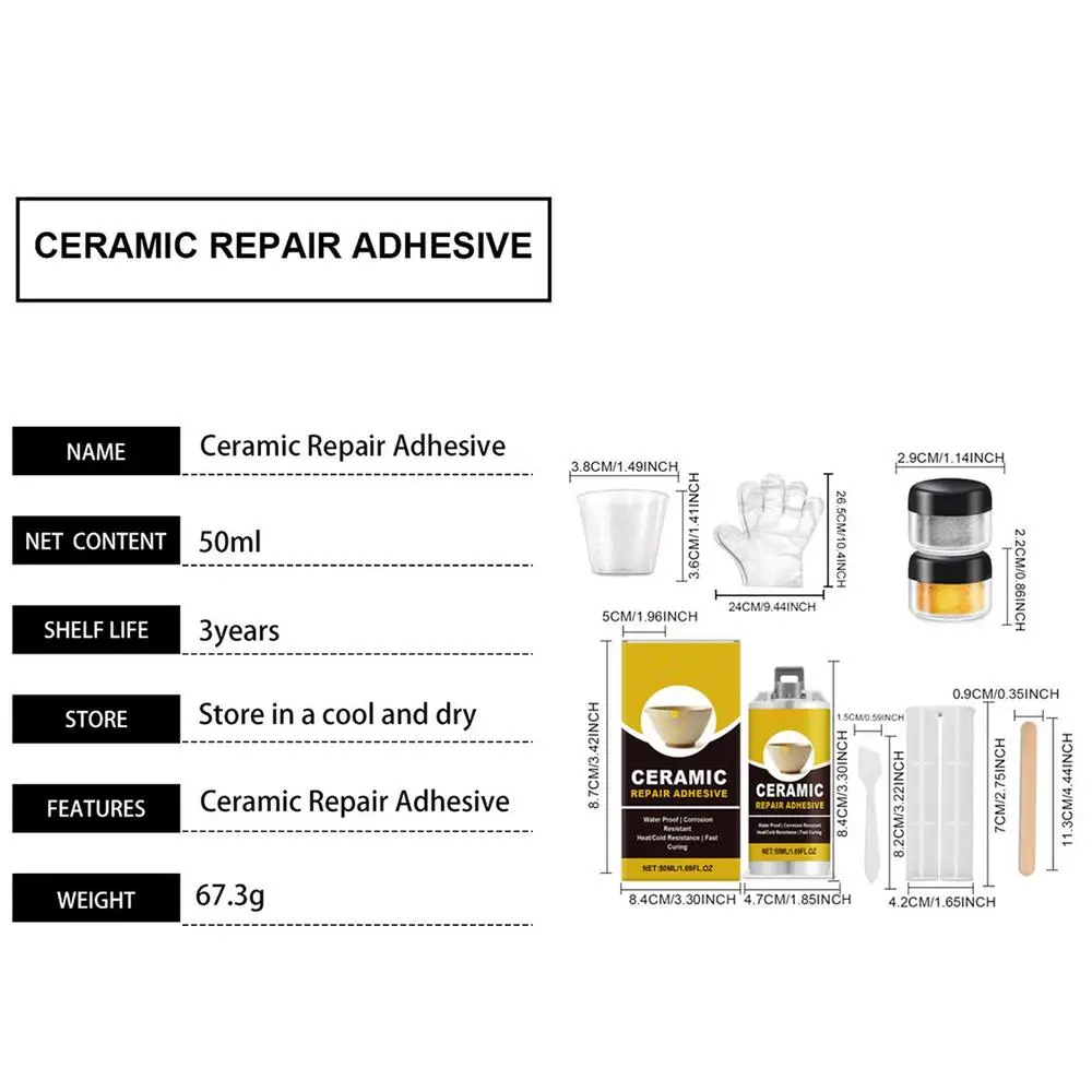 

Керамический ремонтный комплект Керамика Золотой ремонтный комплект Керамический ремонтный клей Средство для ремонта плитки Мраморная напольная плитка Клей для ремонта унитаза и умывальника