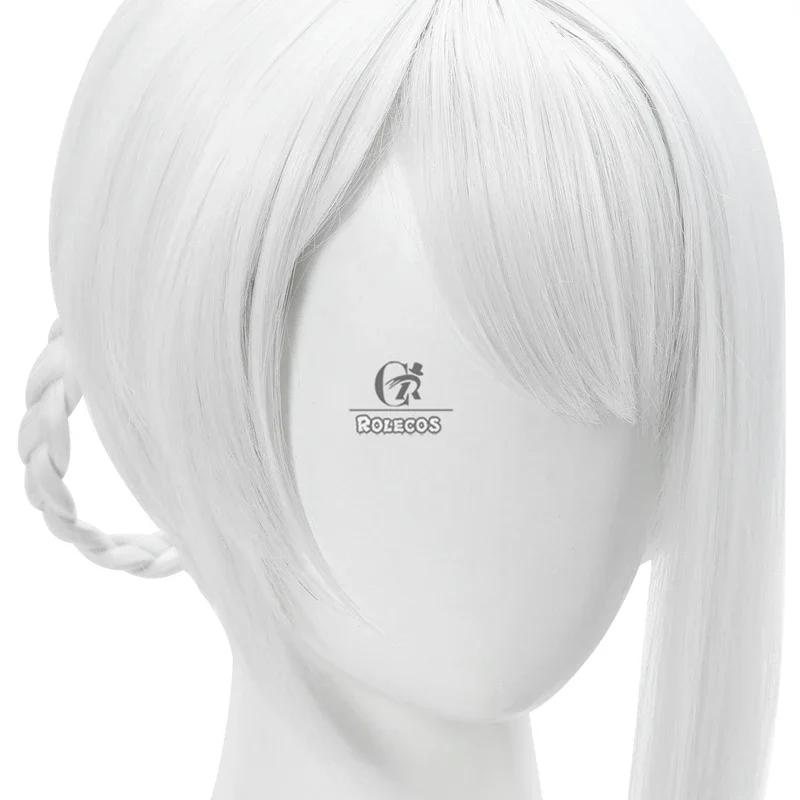 Парик для косплея по игре ROLECOS термостойкий женский головной убор из белых