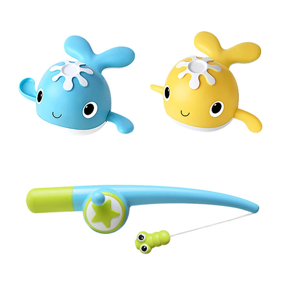 

1 Set Baby Bathing Fishing Toys Whale Shape Bath Kids Wind-up Shower