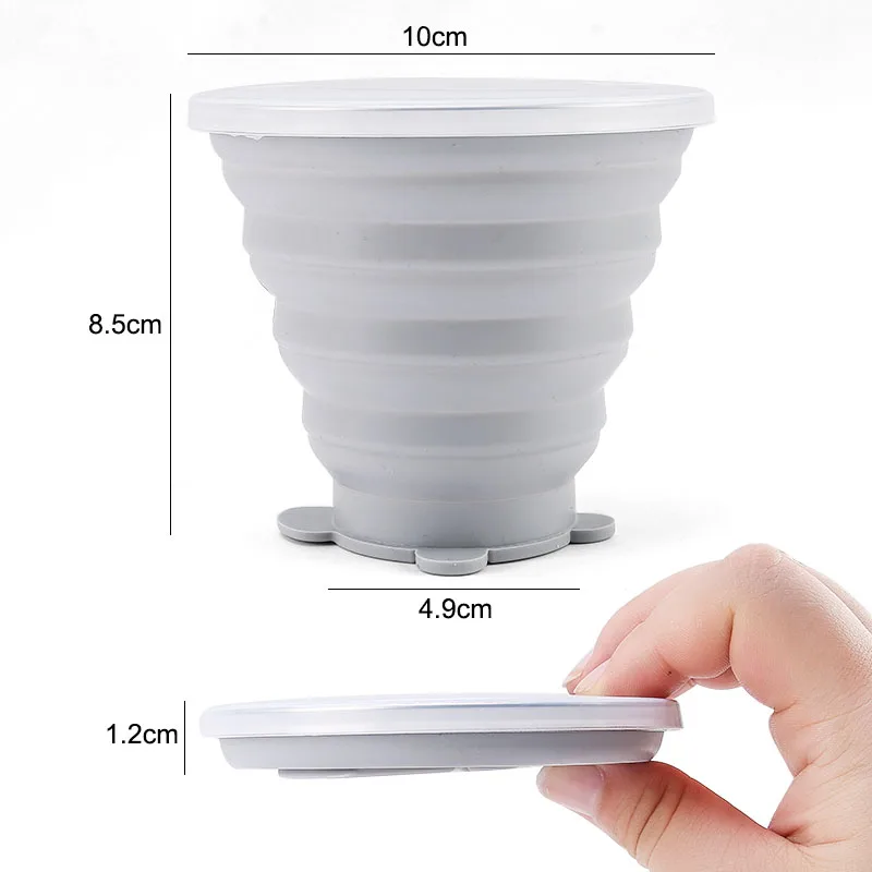 FAIS DU Folding Cup 200ml BPA FREE Food Grade Silicone Water Portable Retractable Environmental Friendly Drinkware - купить по