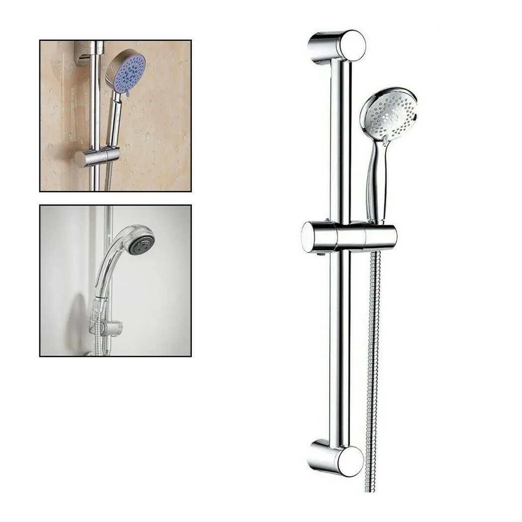 

Adjustable Bathroom ABS Shower Head Holder Riser Rail Bracket Slider Bar Kit Practical Ergonomic Shower Heads Holder Connectors