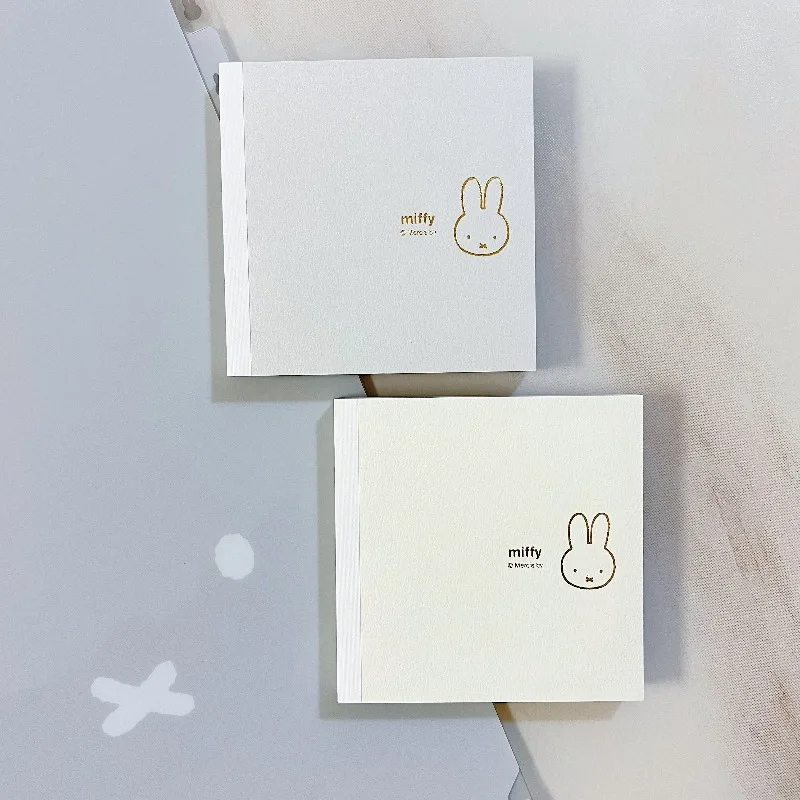 Фото Набор канцелярских принадлежностей Miffy Kawaii в стиле аниме: серый блокнот, шариковая ручка, практичные и милые канцтовары для студентов, изысканный дизайн №5