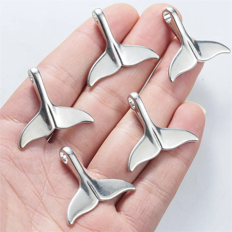 

10pcs/lot Alloy Fish Whale Tail Charms Pendant DIY Handmade Bracelet Necklace for Jewelry Making Accessories