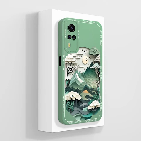 Для Vivo Y51 Y51A Y53S Y31 Y33 Чехол Изысканная задняя крышка для телефона Vivo Y 51(2020) Y 31 (2021) Мягкий жидкий силиконовый чехол